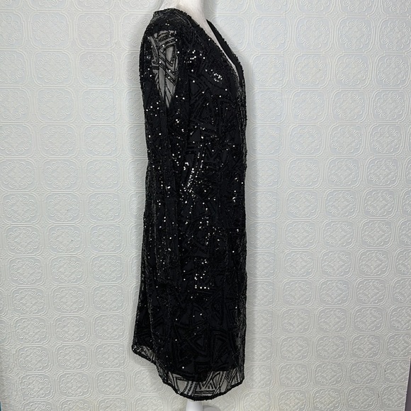 City Chic Black Glitter Dress - Picture 3 of 14